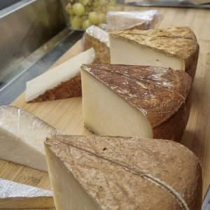 Half wheels of cheese
